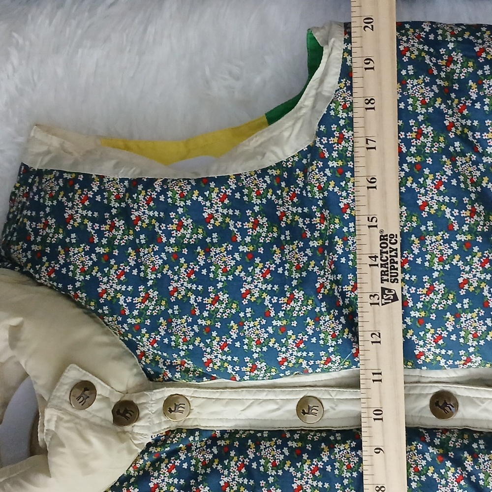 *RARE* 90s Y2K Vintage Old Navy Striped Chevron/Floral Reversible Puffer Vest - Picture 6 of 16